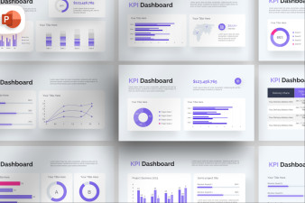 Simple KPI Dashboard - PowerPoint Template